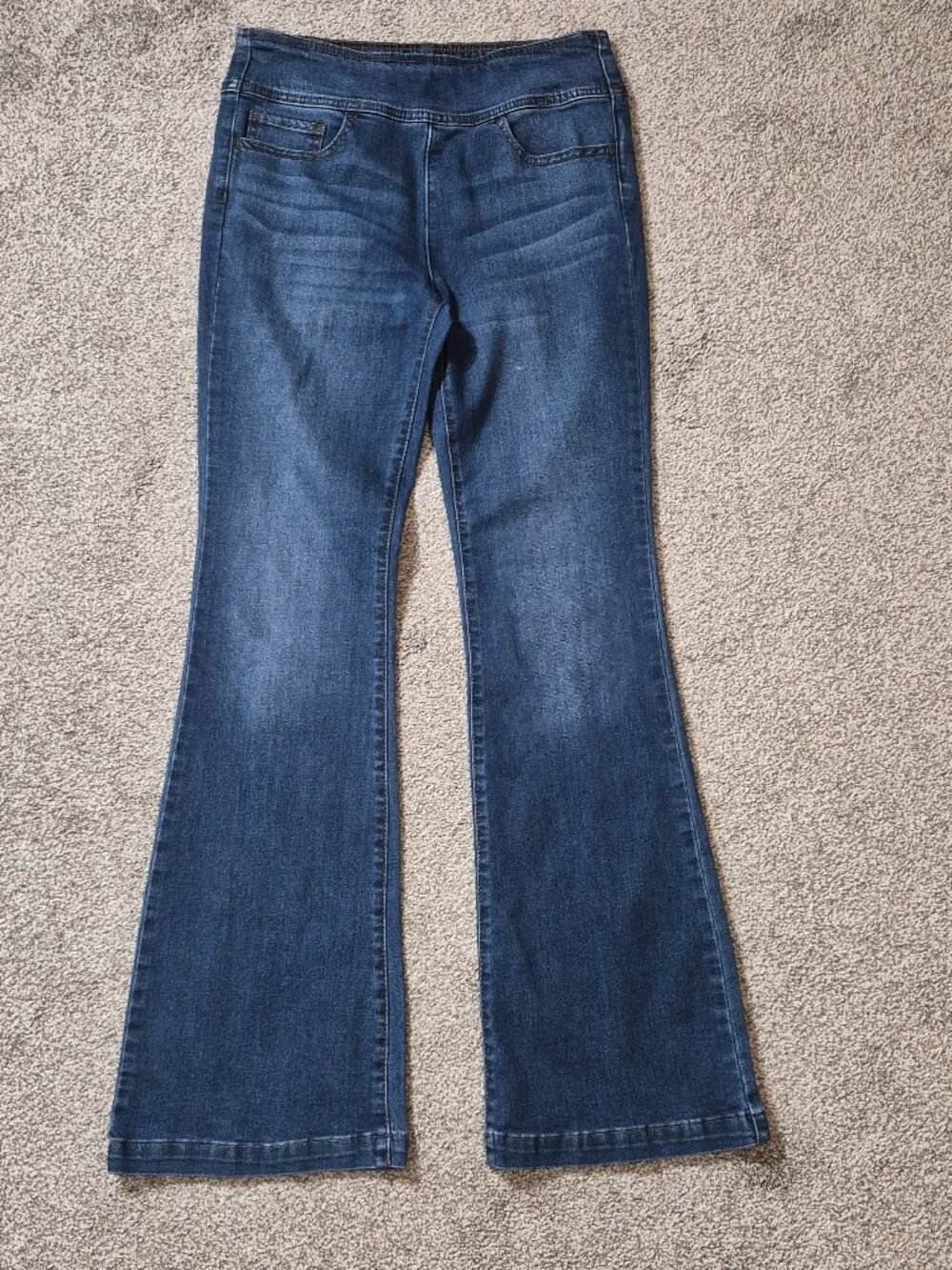 SOFIA VERGARA Blue Stretch Denim Pull-On Flare Jegging Jeans; Size 8